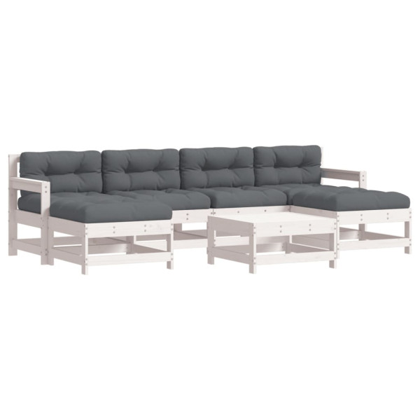 Meble ogrodowe Biały Drewno vidaXL 486028