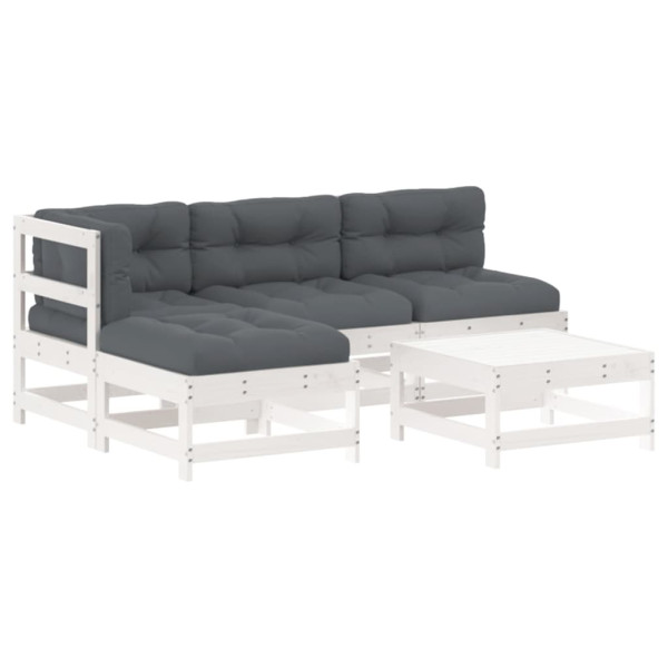 Meble ogrodowe Biały Drewno vidaXL 488752