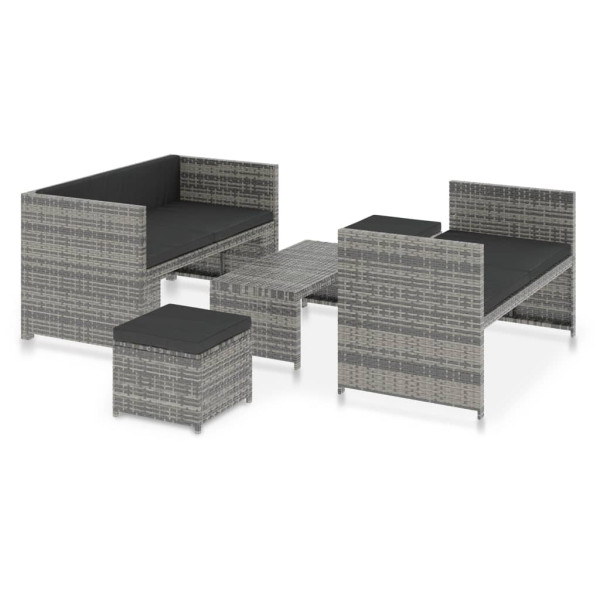 Meble ogrodowe Szary Technorattan vidaXL 391059