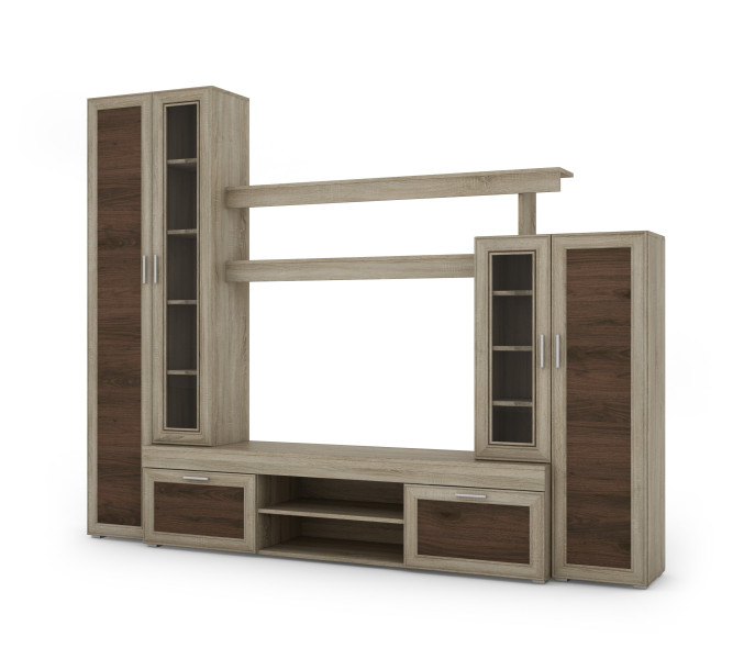 Meblościanka Apollo Sonoma Jasna/Orzech Okapi - Okucia Premium 955814