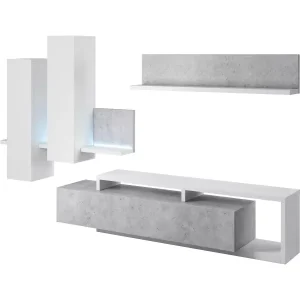 Meblościanka BOTA biała/beton colorado 825440 Meblościanka BOTA biała/beton colorado 825440
