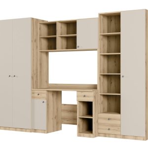 Meblościanka Bravo Dąb Grand / Kaszmirowy Beż – Okucia Premium 955781 Meblościanka Bravo Dąb Grand / Kaszmirowy Beż – Okucia Premium 955781