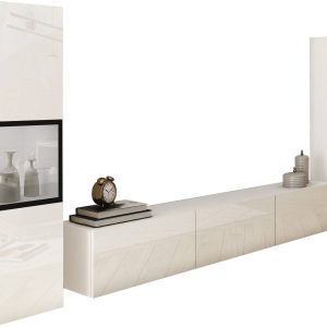 Meblościanka BRELA III biały/biały połysk 756202 Meblościanka BRELA III biały/biały połysk 756202