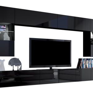 Meblościanka Calabrini I z oświetleniem LED – białe 72598 Meblościanka Calabrini I z oświetleniem LED – białe 72598