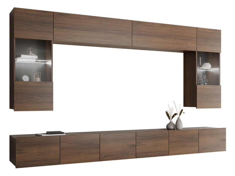 Meblościanka Calabrini I z oświetleniem LED - białe 913336