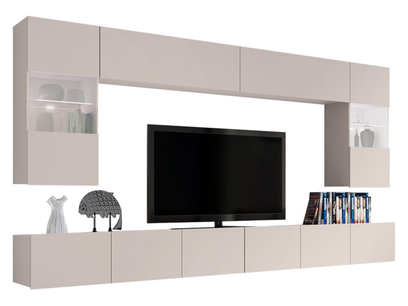 Meblościanka Calabrini I z oświetleniem LED - białe 688523