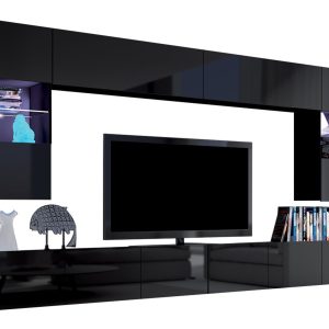Meblościanka Calabrini I z oświetleniem LED – niebieskie 72619 Meblościanka Calabrini I z oświetleniem LED – niebieskie 72619