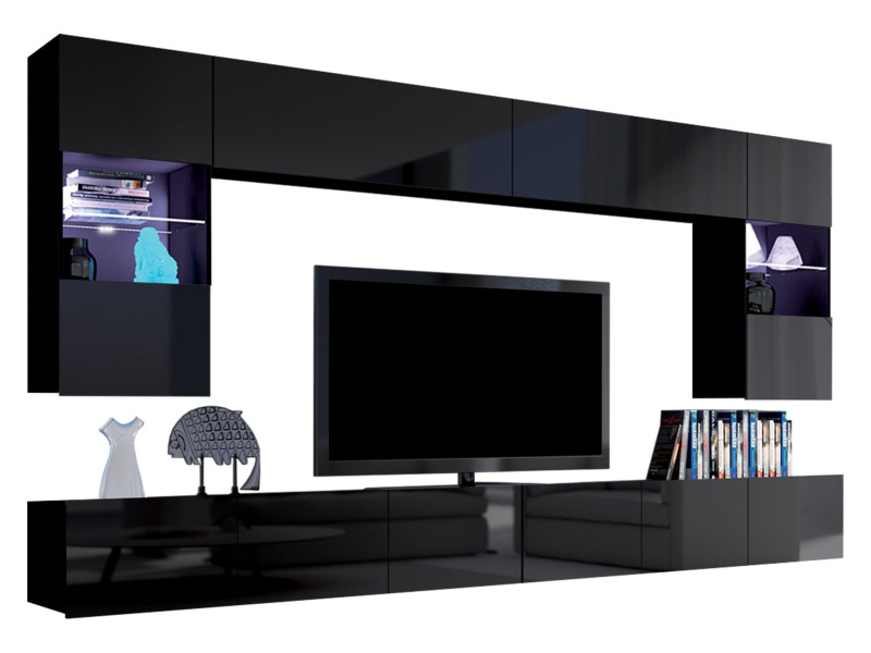Meblościanka Calabrini I z oświetleniem LED - niebieskie 72619
