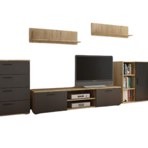 Meblościanka CHOPIN 2 artisan – czarny komoda rtv 247734 Meblościanka CHOPIN 2 artisan – czarny komoda rtv 247734