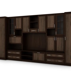 Meblościanka Cyklon Sonoma Ciemna/Orzech Okapi – Okucia Premium 955831 Meblościanka Cyklon Sonoma Ciemna/Orzech Okapi – Okucia Premium 955831