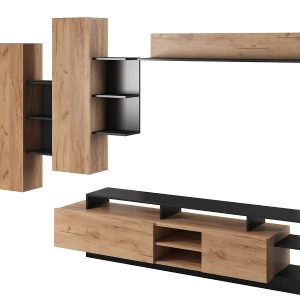 Meblościanka dąb craft złoty + antracyt – Orvian 293020 Meblościanka dąb craft złoty + antracyt – Orvian 293020