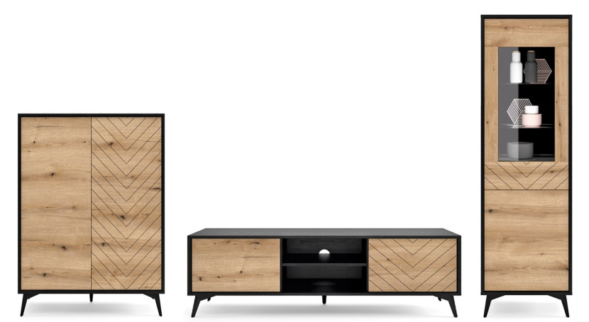 Meblościanka DIAMO do salonu w stylu loft 303187