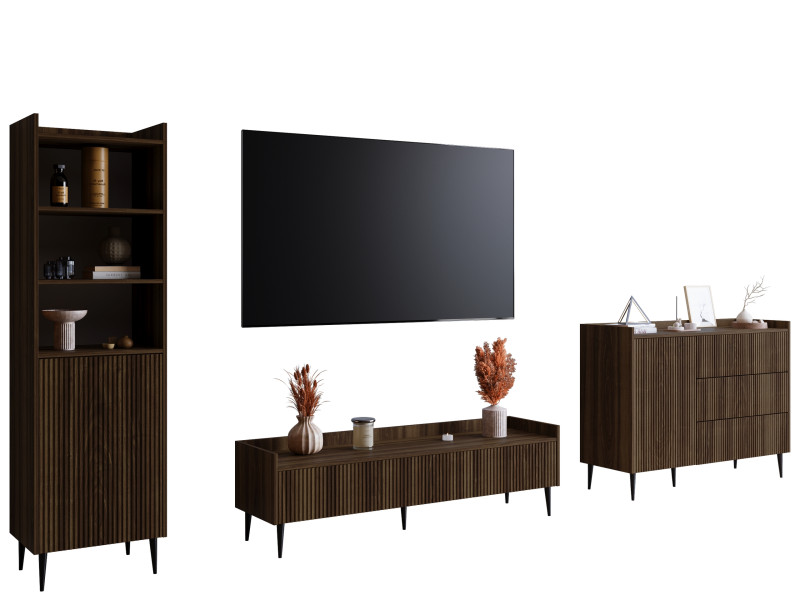 Meblościanka do salonu ASPERO orzech 719307