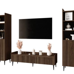 Meblościanka do salonu ASPERO orzech 719306 Meblościanka do salonu ASPERO orzech 719306