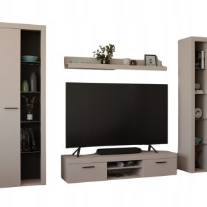 Meblościanka do Salonu Rumba XL BEŻ PIASKOWY meble pokojowe 1025036 Meblościanka do Salonu Rumba XL BEŻ PIASKOWY meble pokojowe 1025036