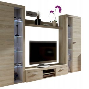 Meblościanka do Salonu Rumba XL Dąb sonoma meble pokojowe 1025035 Meblościanka do Salonu Rumba XL Dąb sonoma meble pokojowe 1025035