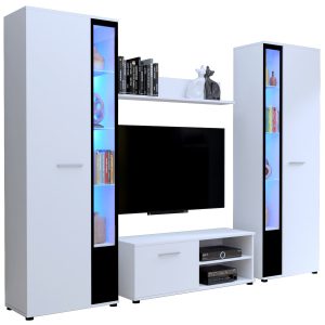 Meblościanka komoda RTV witryna CUBE XL biały mat 722751 Meblościanka komoda RTV witryna CUBE XL biały mat 722751
