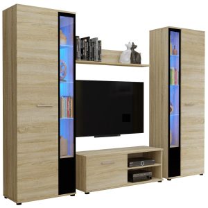 Meblościanka komoda RTV witryna CUBE XL dąb sonoma 722749 Meblościanka komoda RTV witryna CUBE XL dąb sonoma 722749