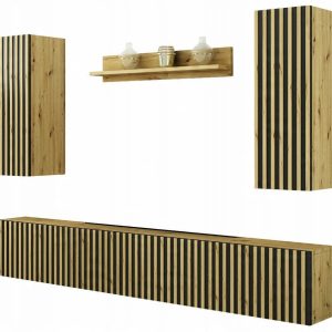 Mebloscianka Loft Z Lamelami Zestaw Trend-1 Dab Artisan 738501 Mebloscianka Loft Z Lamelami Zestaw Trend-1 Dab Artisan 738501