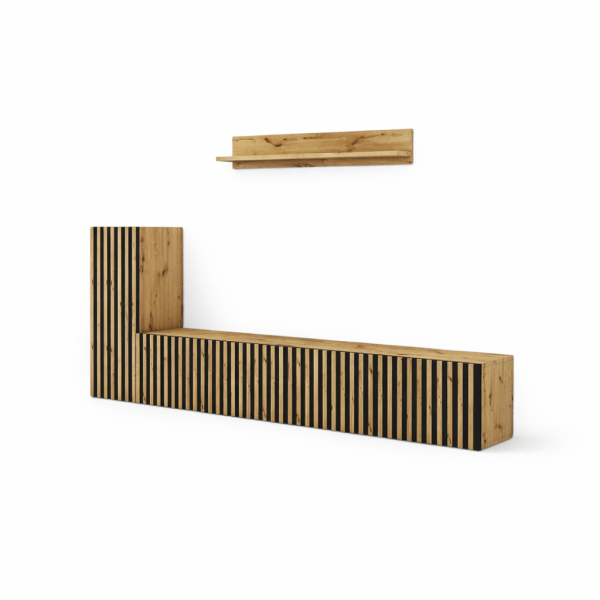 Mebloscianka Loft Z Lamelami Zestaw Trend-3 Dab Artisan 986111