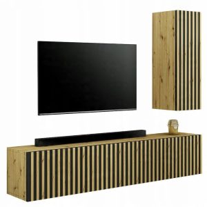 Mebloscianka Loft Z Lamelami Zestaw Trend-8 Dab Artisan 962529 Mebloscianka Loft Z Lamelami Zestaw Trend-8 Dab Artisan 962529