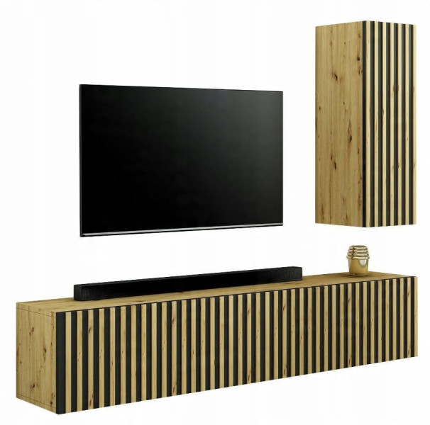 Mebloscianka Loft Z Lamelami Zestaw Trend-8 Dab Artisan 962529