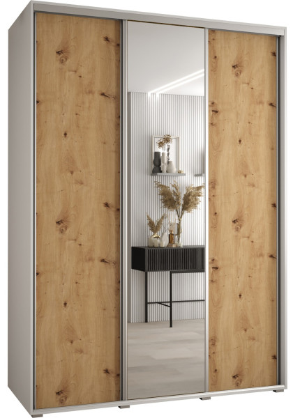 Szafa przesuwna 60 Cannes 3 180 biały+artisan+srebrny 181520