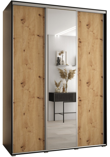 Szafa przesuwna 60 Cannes 3 180 czarny+artisan+srebrny 181526