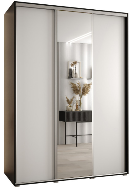 Szafa przesuwna 60 Cannes 3 180 czarny+biały+srebrny 181554