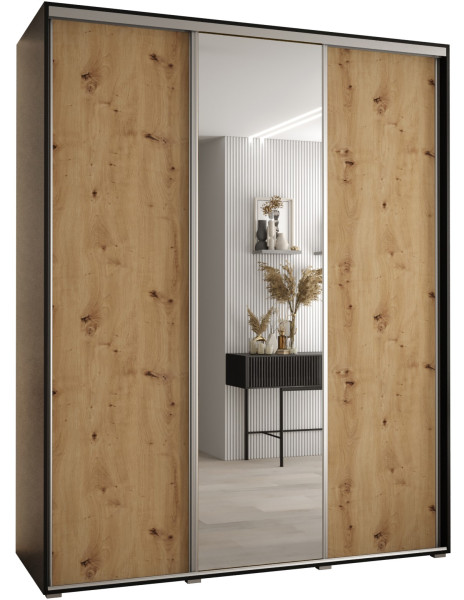 Szafa przesuwna 60 Cannes 3 190 czarny+artisan+srebrny 181592