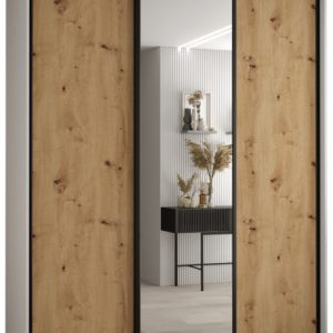 Szafa przesuwna 60 Cannes 3 200 biały+artisan+czarny 181559 Szafa przesuwna 60 Cannes 3 200 biały+artisan+czarny 181559
