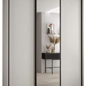 Szafa przesuwna 60 Cannes 3 200 biały+biały+czarny 181724 Szafa przesuwna 60 Cannes 3 200 biały+biały+czarny 181724