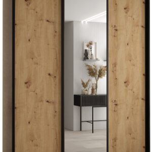 Szafa przesuwna 60 Cannes 3 200 czarny+artisan+czarny 181748 Szafa przesuwna 60 Cannes 3 200 czarny+artisan+czarny 181748