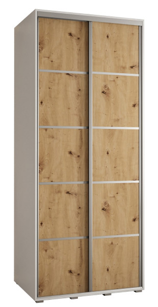 Szafa przesuwna 60 Cannes 4 100 biały+artisan+srebrny 181672