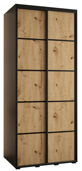 Szafa przesuwna 60 Cannes 4 100 czarny+artisan+czarny 183286