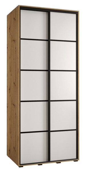 Szafa przesuwna 60 Cannes 4 110 artisan+biały+czarny 182505