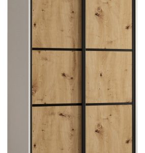 Szafa przesuwna 60 Cannes 4 110 biały+artisan+czarny 182520 Szafa przesuwna 60 Cannes 4 110 biały+artisan+czarny 182520