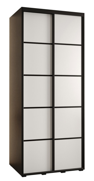 Szafa przesuwna 60 Cannes 4 110 czarny+biały+czarny 182503