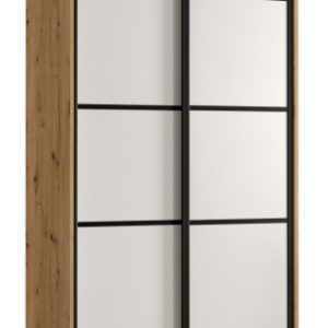 Szafa przesuwna 60 Cannes 4 120 artisan+biały+czarny 183281 Szafa przesuwna 60 Cannes 4 120 artisan+biały+czarny 183281