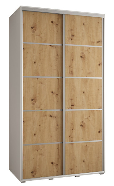 Szafa przesuwna 60 Cannes 4 130 biały+artisan+srebrny 184995