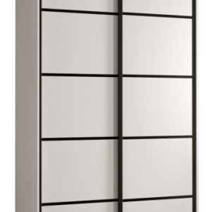 Szafa przesuwna 60 Cannes 4 130 biały+biały+czarny 183287 Szafa przesuwna 60 Cannes 4 130 biały+biały+czarny 183287