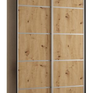 Szafa przesuwna 60 Cannes 4 130 czarny+artisan+srebrny 183304
