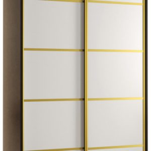 Szafa przesuwna 60 Cannes 4 130 czarny+biały+srebrny 183274