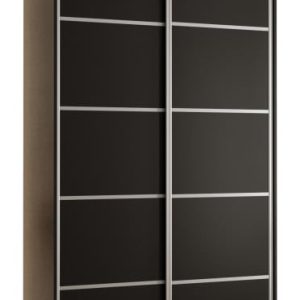 Szafa przesuwna 60 Cannes 4 140 czarny+czarny+srebrny 183352 Szafa przesuwna 60 Cannes 4 140 czarny+czarny+srebrny 183352