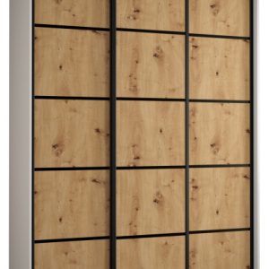 Szafa przesuwna 60 Cannes 4 170 biały+artisan+czarny 185072 Szafa przesuwna 60 Cannes 4 170 biały+artisan+czarny 185072