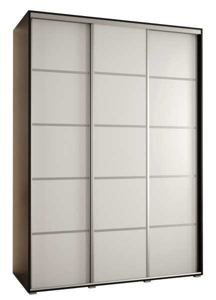 Szafa przesuwna 60 Cannes 4 180 czarny+biały+srebrny 185092
