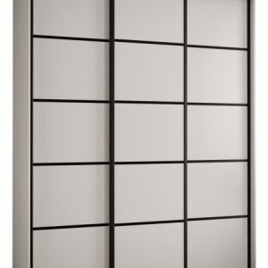 Szafa przesuwna 60 Cannes 4 190 biały+biały+czarny 185055 Szafa przesuwna 60 Cannes 4 190 biały+biały+czarny 185055