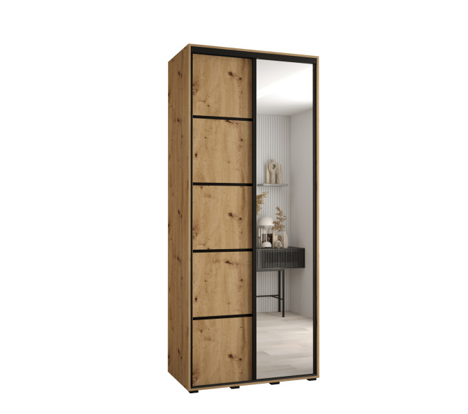 Szafa przesuwna 60 Cannes 5 110 artisan+artisan+czarny 760045