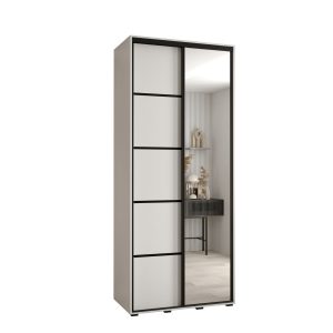Szafa przesuwna 60 Cannes 5 110 biały+biały+czarny 760131 Szafa przesuwna 60 Cannes 5 110 biały+biały+czarny 760131