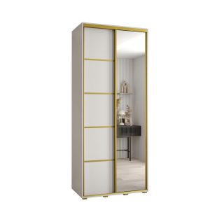Szafa przesuwna 60 Cannes 5 120 biały+biały+złoty 760071 Szafa przesuwna 60 Cannes 5 120 biały+biały+złoty 760071